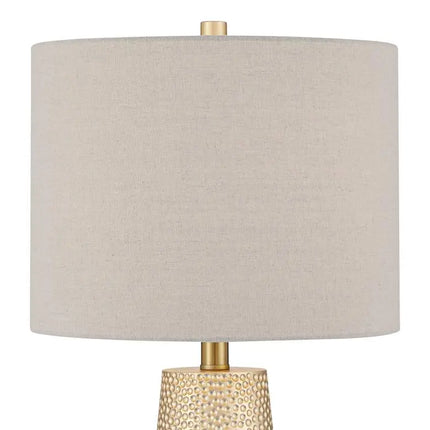 360 Lighting Mira 25 1/4" Textured Gold Modern Table Lamps Set of 2 360 Lightning