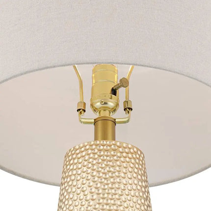 360 Lighting Mira 25 1/4" Textured Gold Modern Table Lamps Set of 2 360 Lightning