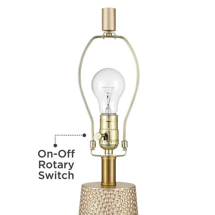 360 Lighting Mira 25 1/4" Textured Gold Modern Table Lamps Set of 2 360 Lightning