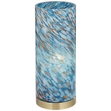 360 Lighting Nikki 13 1/2" High Coastal Modern Blue Glass Accent Lamp 360 Lightning