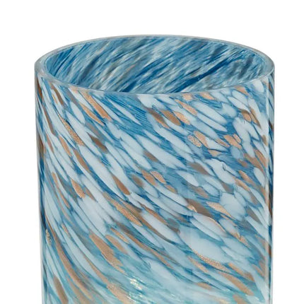 360 Lighting Nikki 13 1/2" High Coastal Modern Blue Glass Accent Lamp 360 Lightning