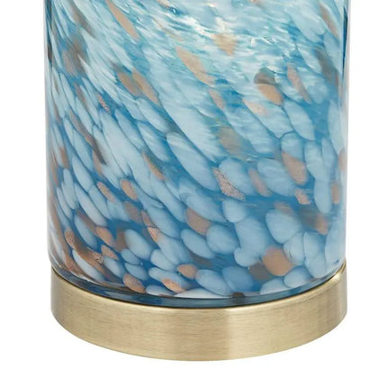 360 Lighting Nikki 13 1/2" High Coastal Modern Blue Glass Accent Lamp 360 Lightning