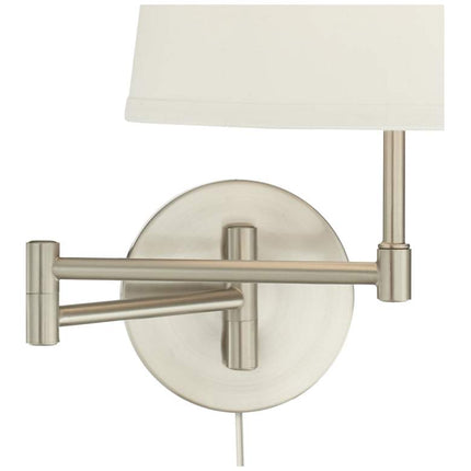 360 Lighting Oray Brushed Nickel Swing Arm Plug-In Wall Lamps Set of 2