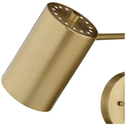 360 Lighting Patt Brushed Brass Swing Arm Plug-In Wall Lamps Set of 2 360 Lighting