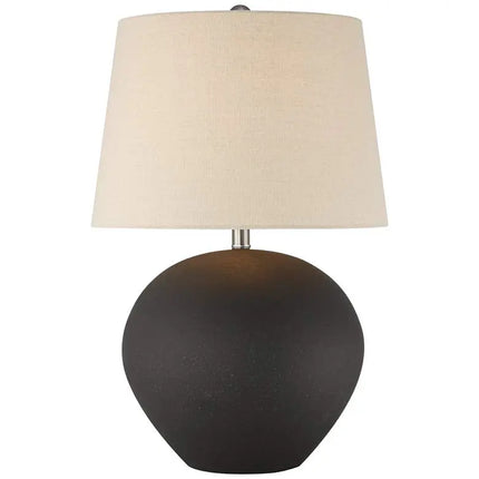 360 Lighting Paulo 24 1/2" High Matte Black Ceramic Pot Table Lamp 360 Lightning