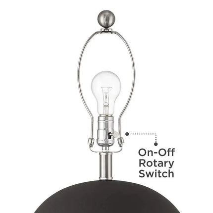 360 Lighting Paulo 24 1/2" High Matte Black Ceramic Pot Table Lamp 360 Lightning