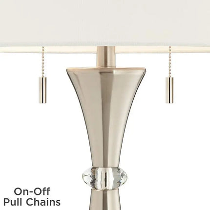 360 Lighting Rachel 28" Metal Column Modern Table Lamps Set of 2 360 Lightning