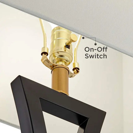 360 Lighting Roxie 31" Black Metal USB Table Lamps Set of 2 360 Lightning