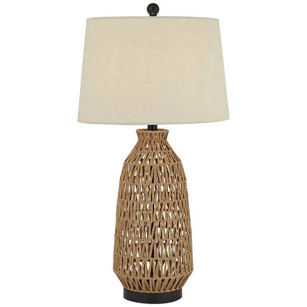 360 Lighting San Carlos 29" Modern Coastal Rattan Wicker Table Lamp 360 Lightning