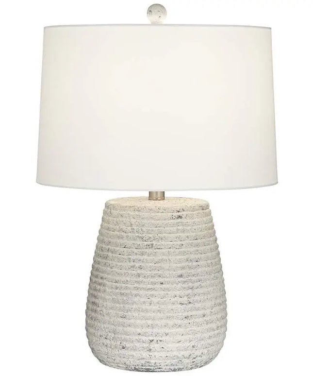 360 Lighting Sandstone 23" Handcrafted Modern Ceramic Table Lamp 360 Lightning