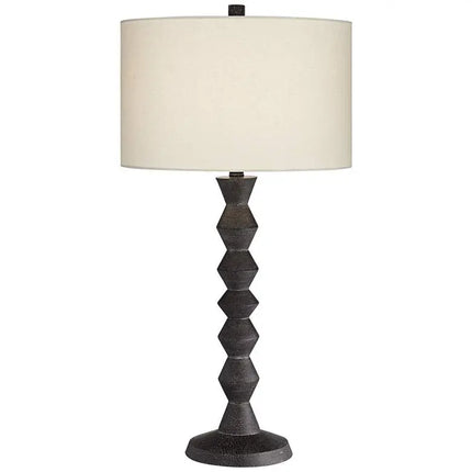 360 Lighting Timberline 32" High Black Faceted Base Table Lamp 360 Lightning