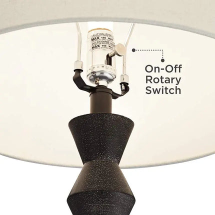 360 Lighting Timberline 32" High Black Faceted Base Table Lamp 360 Lightning