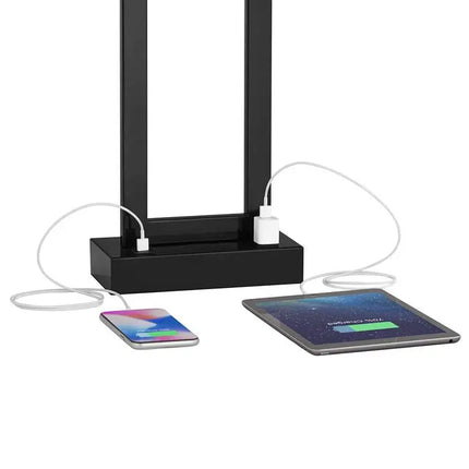 360 Lighting Todd 30" Open Base USB and Outlet Table Lamps Set of 2 360 Lightning