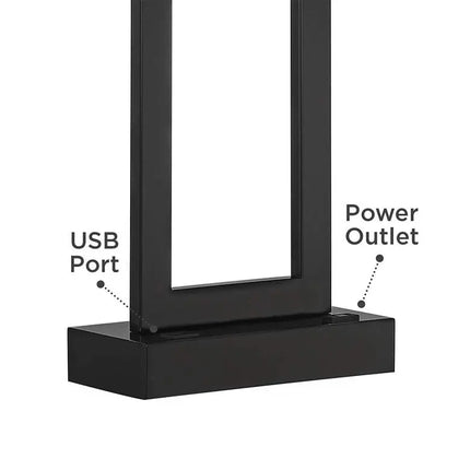 360 Lighting Todd 30" Open Base USB and Outlet Table Lamps Set of 2 360 Lightning