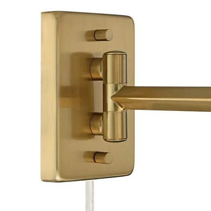 360 Lighting Valentine Warm Gold Swing Arm Plug-In Wall Lamps Set of 2 360 Lighting