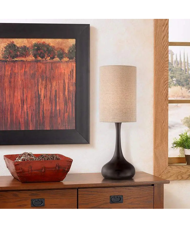 360 Lighting Moderne Droplet 24 1/2" Bronze Modern Table Lamp 360 Lightning