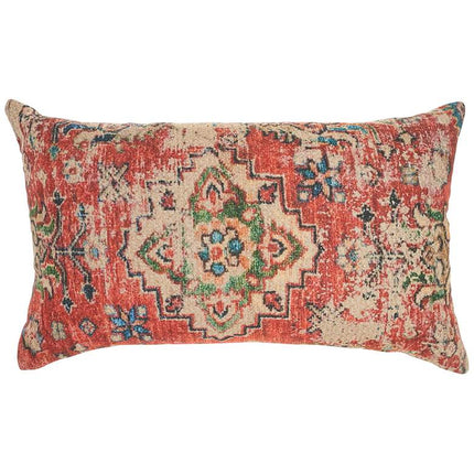 57 Grand Rust Persian Medallion 24"x14" Throw Pillow Vision