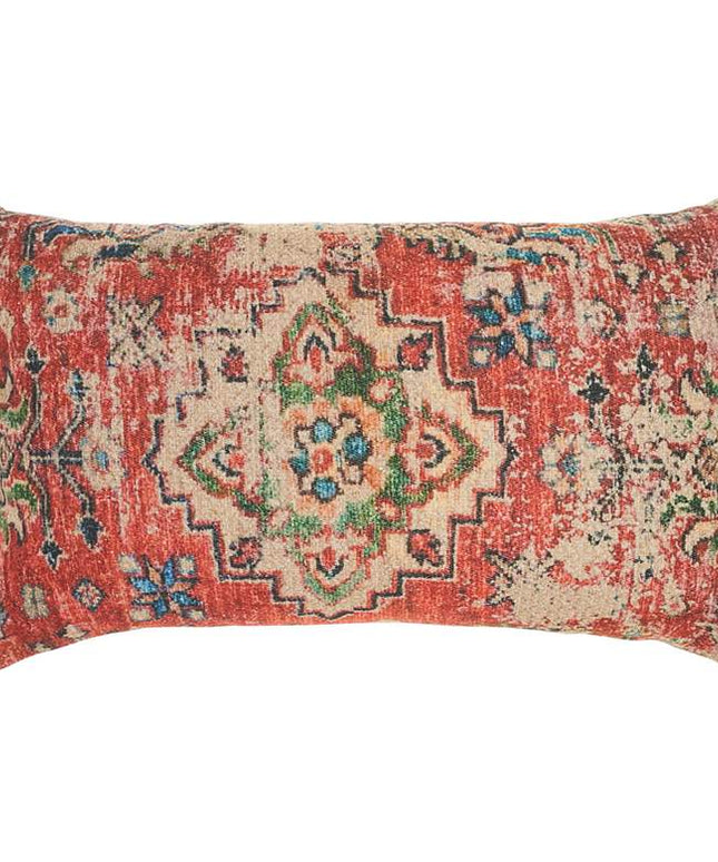 57 Grand Rust Persian Medallion 24"x14" Throw Pillow