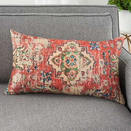 57 Grand Rust Persian Medallion 24"x14" Throw Pillow Vision