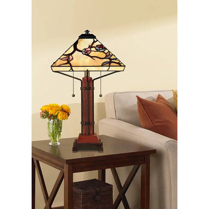 Quoizel Grove Park 23 1/2" High Art Glass Tiffany-Style Table Lamp Quoizel