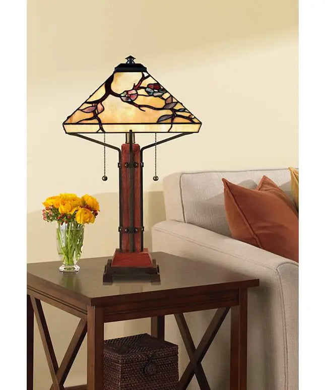 Quoizel Grove Park 23 1/2" High Art Glass Tiffany-Style Table Lamp Quoizel