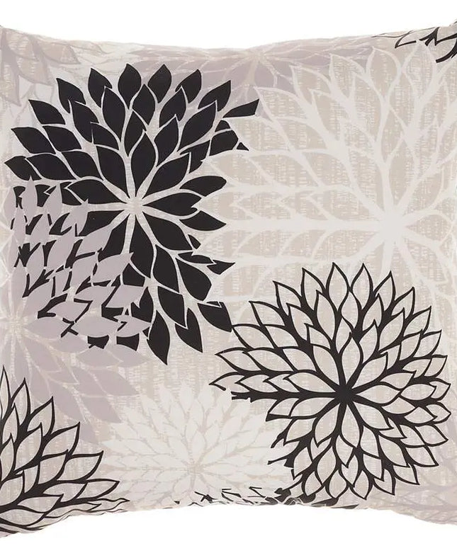 Aloha Black White 20" Square Indoor/Outdoor Throw Pillow Vision