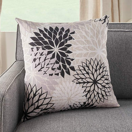 Aloha Black White 20" Square Indoor/Outdoor Throw Pillow Vision