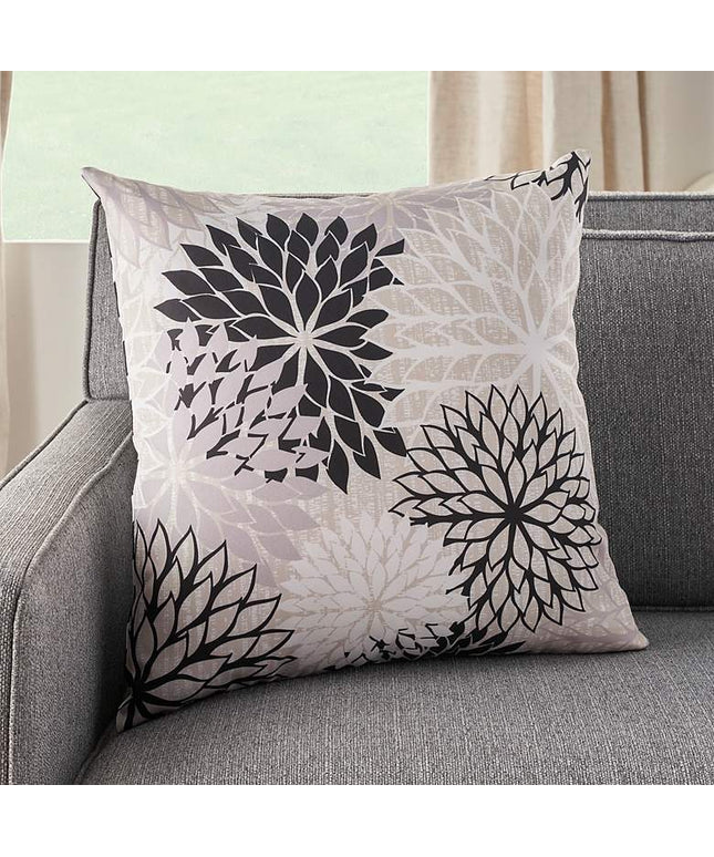 Aloha Black White 20" Square Indoor/Outdoor Throw Pillow Vision