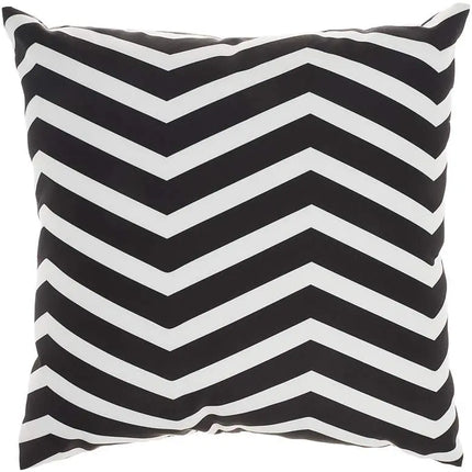 Aloha Black White 20" Square Indoor/Outdoor Throw Pillow Vision