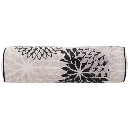 Aloha Black White 20" x 6" Indoor/Outdoor Bolster Pillow Vision