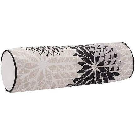 Aloha Black White 20" x 6" Indoor/Outdoor Bolster Pillow Vision