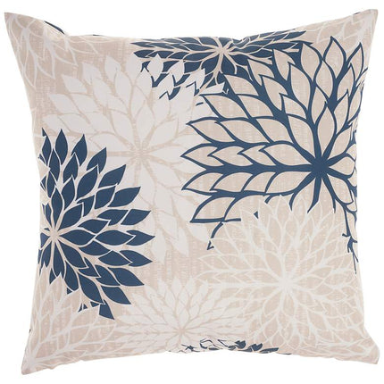 Aloha Navy Ivory 20" Square Indoor/Outdoor Throw Pillow Vision