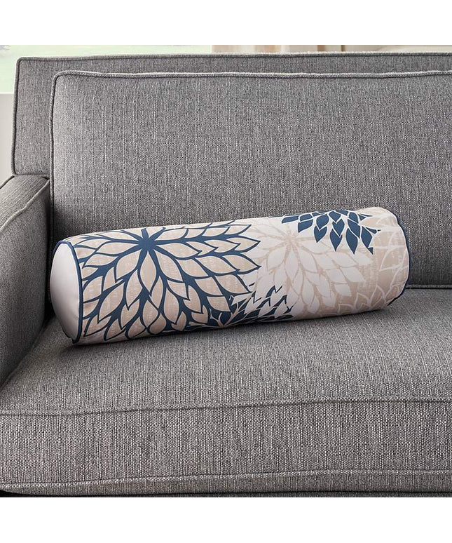 Aloha Navy Ivory 20" x 6" Indoor/Outdoor Bolster Pillow Vision