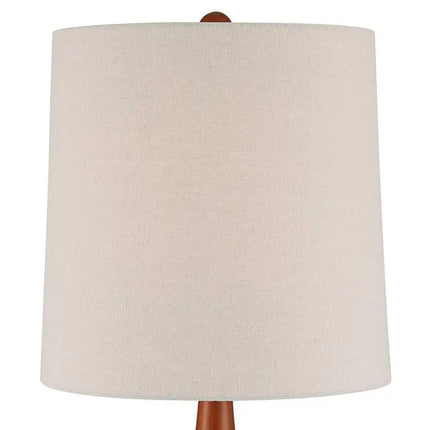 Andi 25" Modern Wood and Blue Ceramic Table Lamp 360 Lightning
