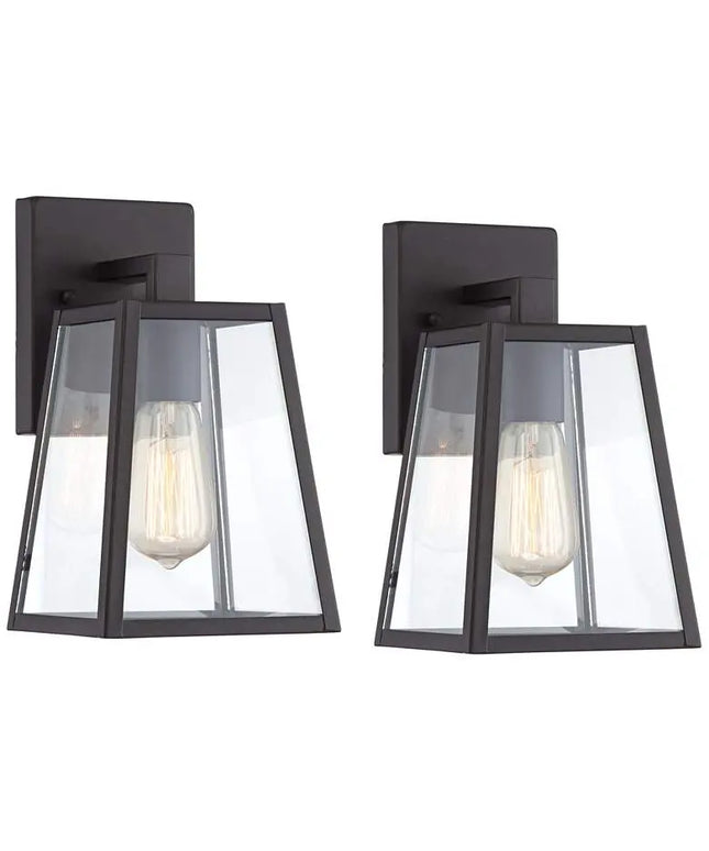 Arrington 10 3/4" High Mystic Black Sconces Set of 2 John Timberland