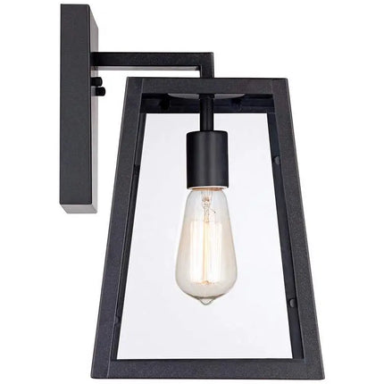 Arrington 13" High Glass and Mystic Black Wall Sconce Set of 2 John Timberland