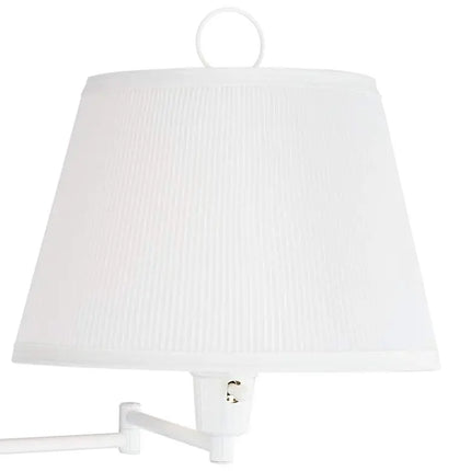 Barnes and Ivy Amelie White Swing Arm Plug-In Wall Lamps Set of 2 Barnes and Ivy