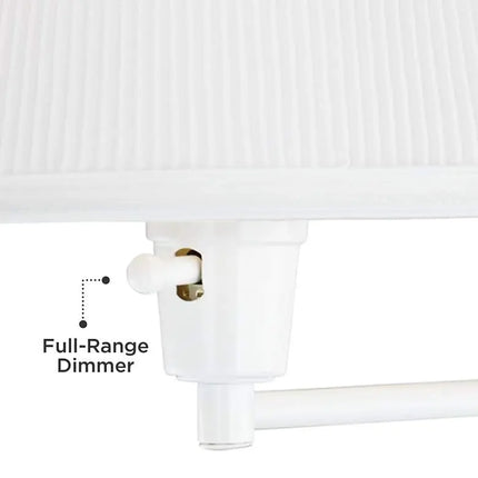 Barnes and Ivy Amelie White Swing Arm Plug-In Wall Lamps Set of 2 Barnes and Ivy