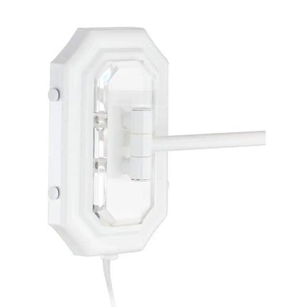 Barnes and Ivy Amelie White Swing Arm Plug-In Wall Lamps Set of 2 Barnes and Ivy