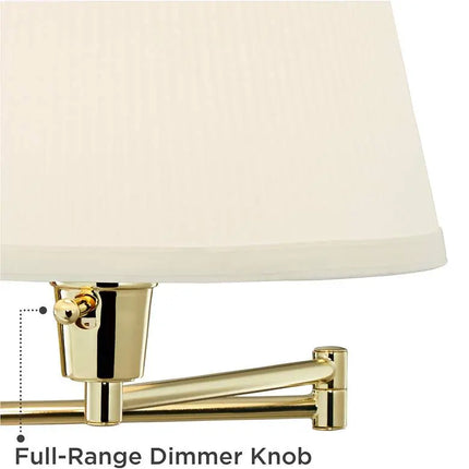 Barnes and Ivy Fredericks Traditional Brass Plug-In Wall Lamps Set of 2 Barnes and Ivy