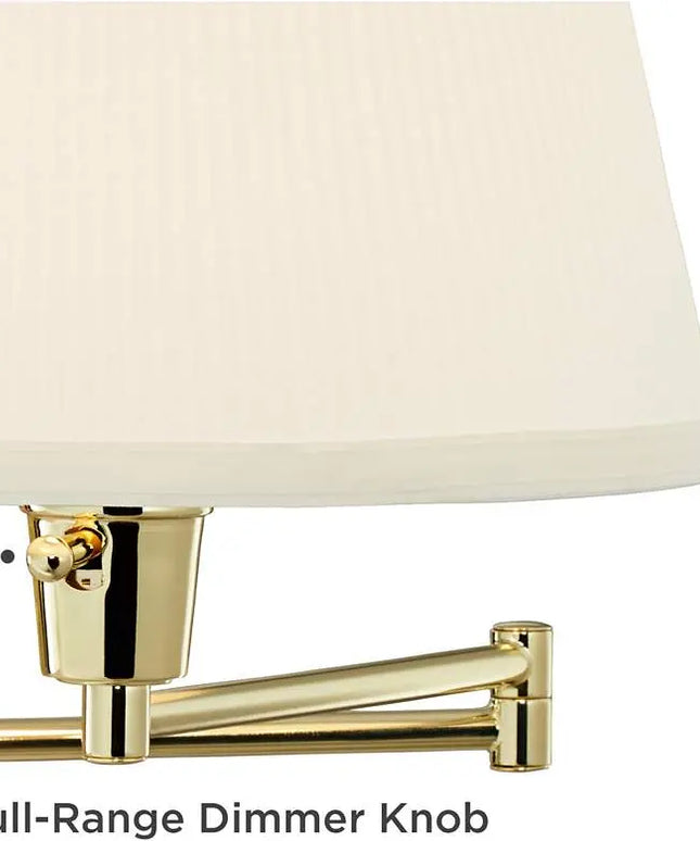 Barnes and Ivy Fredericks Traditional Brass Plug-In Wall Lamps Set of 2 Barnes and Ivy