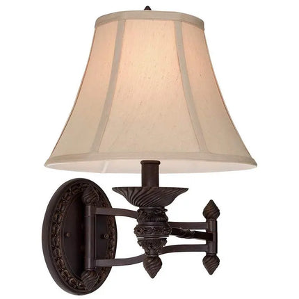 Barnes and Ivy Godia Bronze Plug-In Swing Arm Wall Lamps Set of 2 Barnes and Ivy