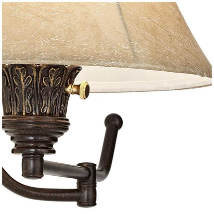 Barnes and Ivy Rosslyn Bronze Plug-In Swing Arm Wall Lamps Set of 2