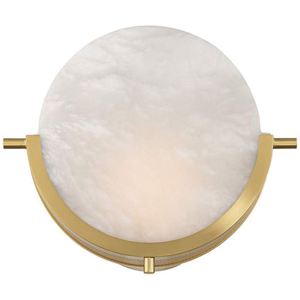 Barranco 9 1/2" High Warm Gold Alabaster LED Wall Sconce Set of 2