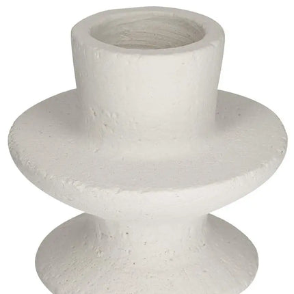 Baust 14 1/2" High White Ceramic Tiered-Top Decorative Vase Studio 55D