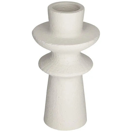 Baust 14 1/2" High White Ceramic Tiered-Top Decorative Vase Studio 55D