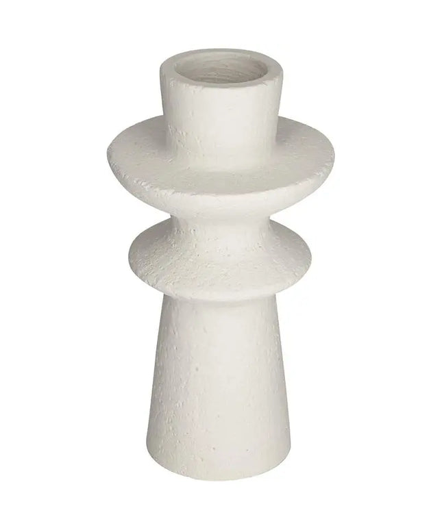 Baust 14 1/2" High White Ceramic Tiered-Top Decorative Vase Studio 55D
