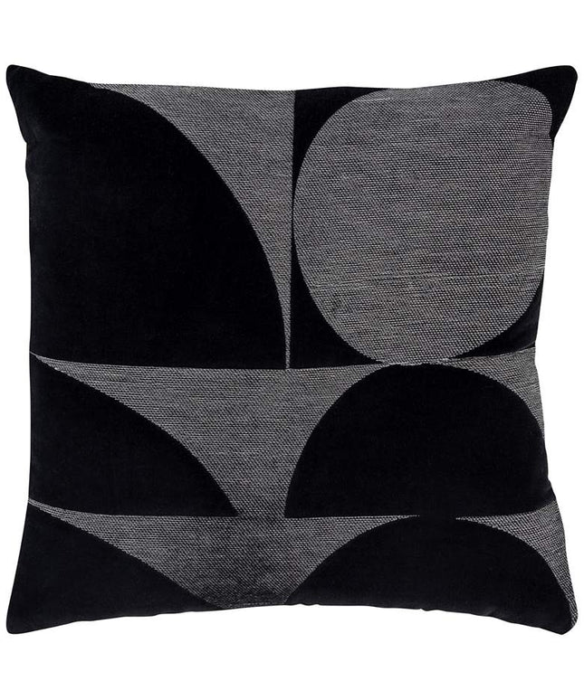 Black Geometric 20" x 20" Poly Filled Throw Pillow Vision