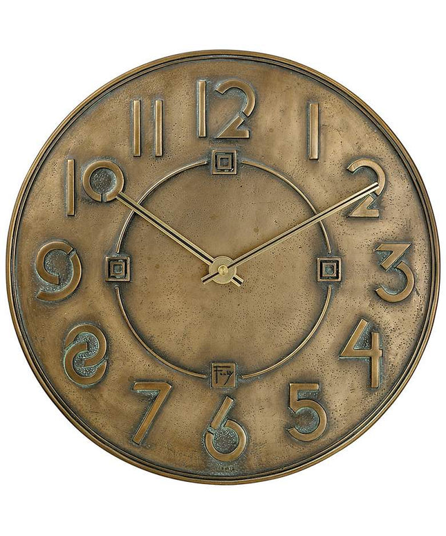 Bulova 11" High Frank Lloyd Wright Exhibition Typeface Clock Clock