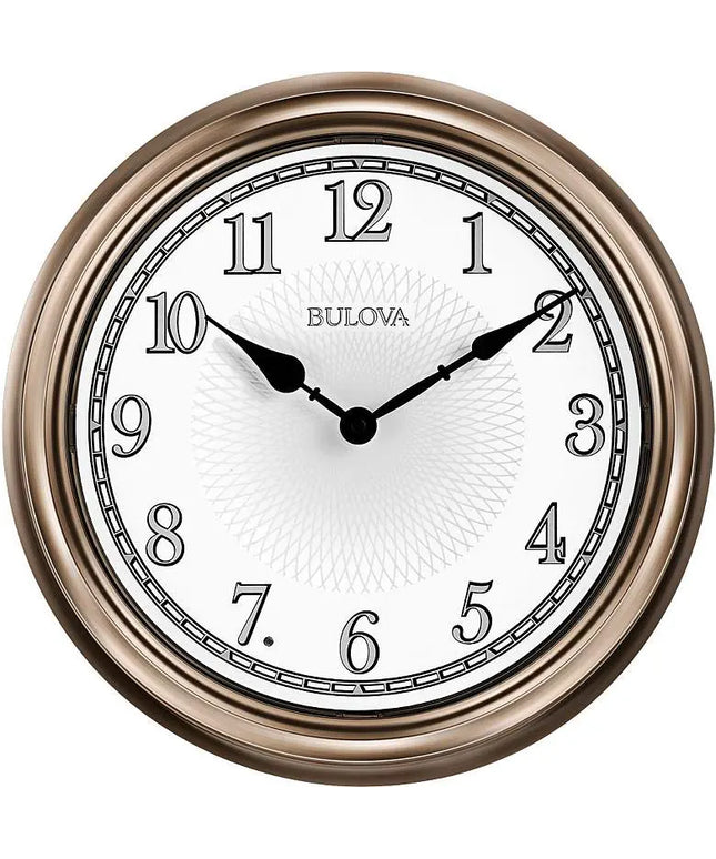 Bulova Light Time Champagne 14" Round Wall Clock Clock